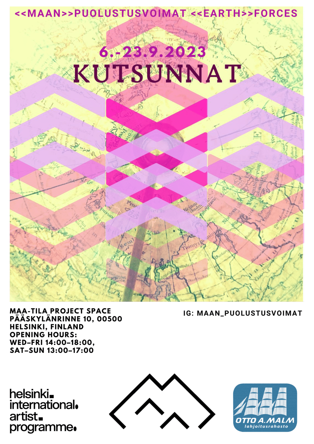 Maa-Tila Project Space Pääskylänrinne 10, 00500 Helsinki, Finland Opening hours Wed–Fri 1400–1800, Sat–Sun 1300–1700_20230821_112356_0000